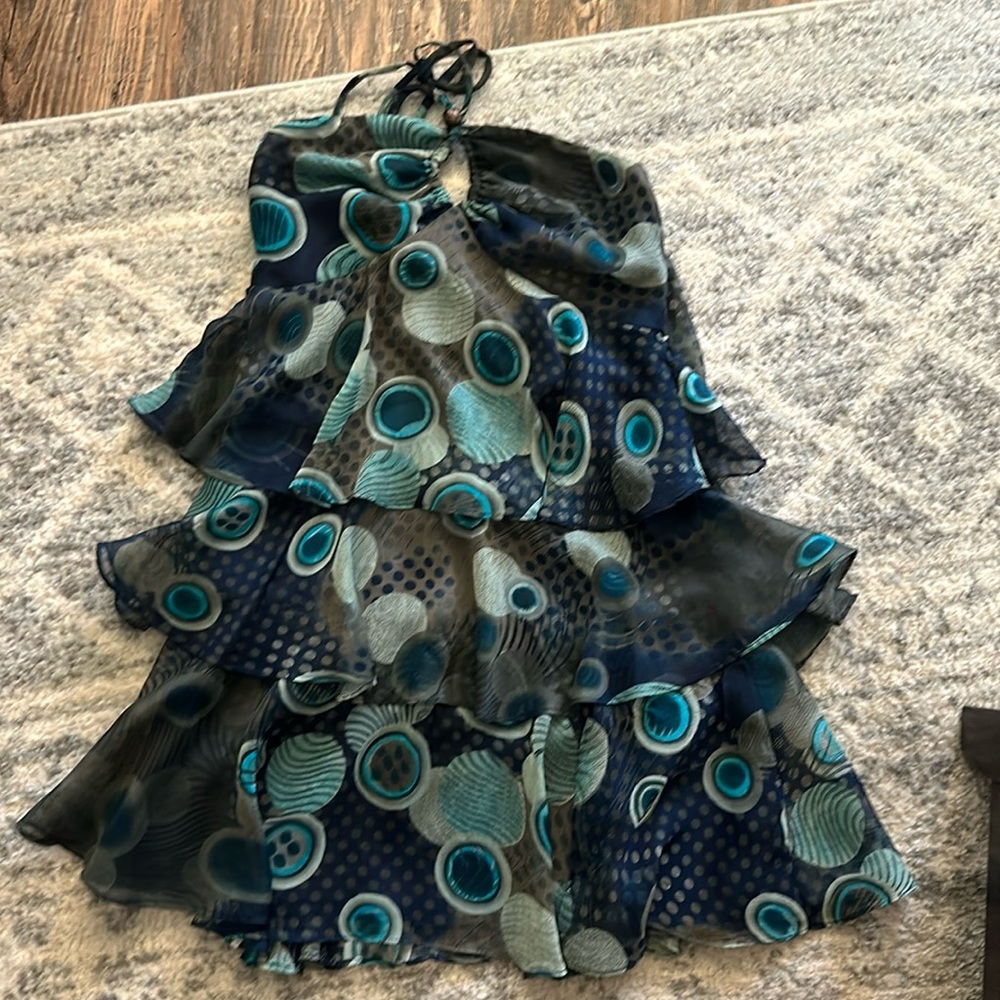 Boutique peacock cocktail dress
